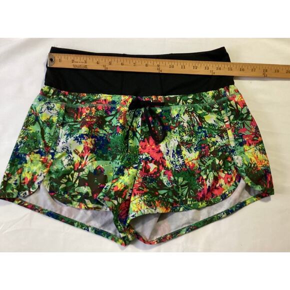 Athleta Women's Tropical Printed Brief Lined Running Shorts size S - Picture 1 of 4